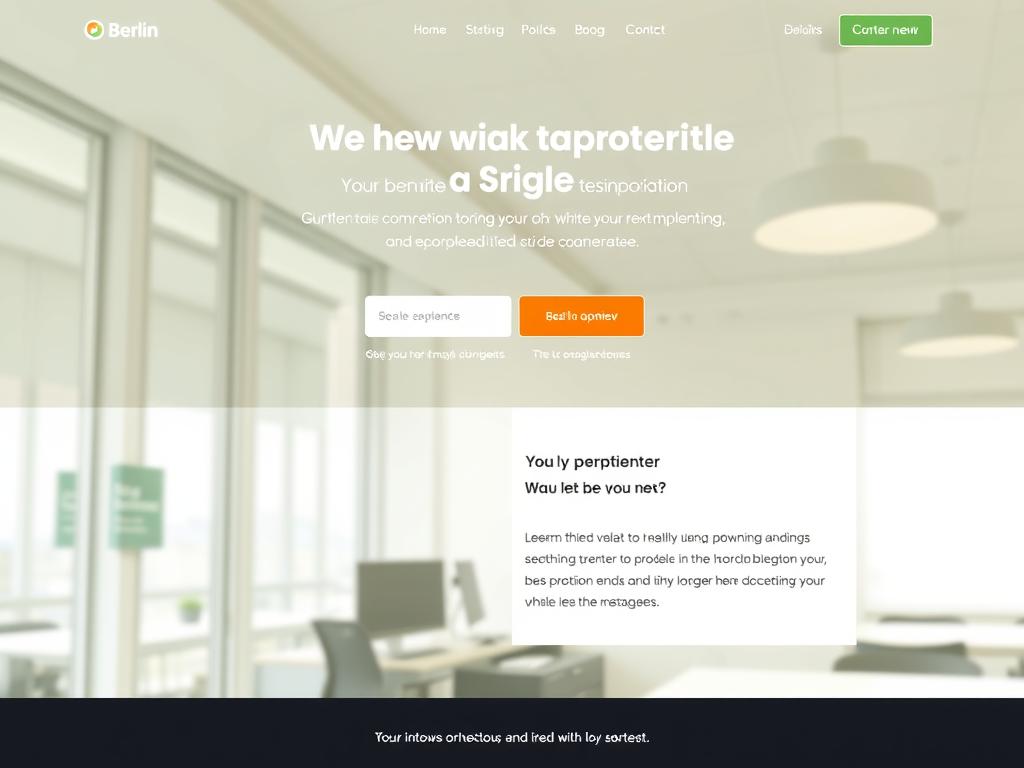 Landingpage für Berliner Start-up Landingpage für Berliner Start-up